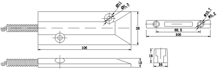 Wired Rolling Door Sensor/Shutter Sensor - Overhead Mount(图1)