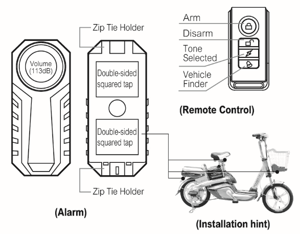 Motorcycle & Bike Security Alarm(图1)