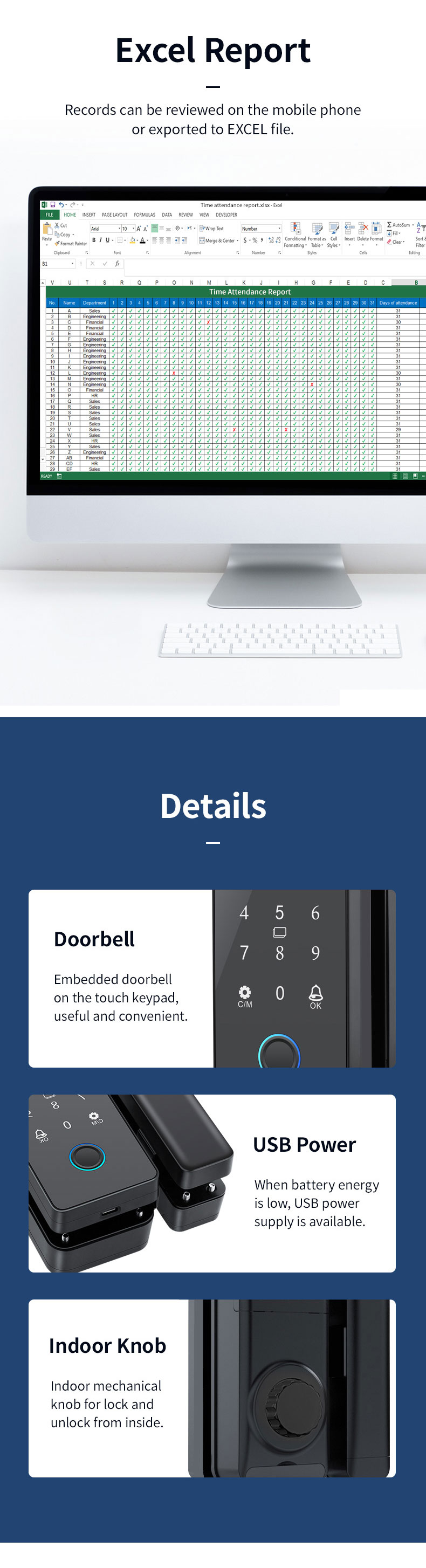 Intelligent Glass Door Fingerprint Lock(图4)
